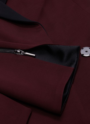  - MATICEVSKI - 'Passionate' zip sleeve asymmetric blazer