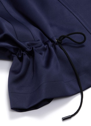 - MING MA - Contrast hood drawstring waist satin jacket