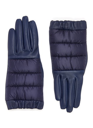 Main View - Click To Enlarge - ARISTIDE - Puffer panel leather gloves
