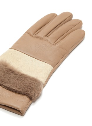 Detail View - Click To Enlarge - ARISTIDE - Fur panel leather gloves