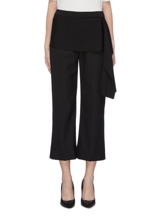 Main View - Click To Enlarge - 3.1 PHILLIP LIM - Drape knit panel cropped suiting pants