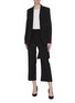 Figure View - Click To Enlarge - 3.1 PHILLIP LIM - Drape knit panel cropped suiting pants