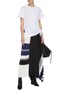 Figure View - Click To Enlarge - 3.1 PHILLIP LIM - Contrast waist panel pleated asymmetric skirt