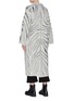 Back View - Click To Enlarge - 3.1 PHILLIP LIM - Zebra fringe cutout melton long coat