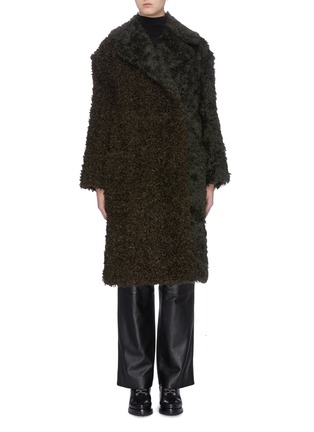 Main View - Click To Enlarge - 3.1 PHILLIP LIM - Faux shearling panel mohair coat