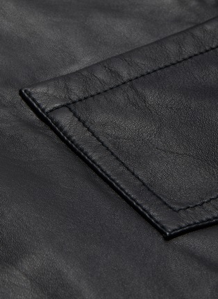  - 3.1 PHILLIP LIM - Asymmetric panelled boxy leather blouse