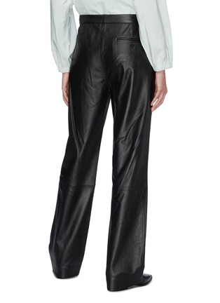 Back View - Click To Enlarge - 3.1 PHILLIP LIM - Pleated leather wide leg pants