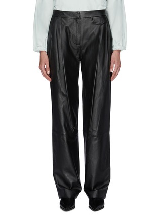 Main View - Click To Enlarge - 3.1 PHILLIP LIM - Pleated leather wide leg pants