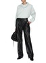 Figure View - Click To Enlarge - 3.1 PHILLIP LIM - Pleated leather wide leg pants