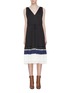 Main View - Click To Enlarge - 3.1 PHILLIP LIM - Tiered stripe hem pleated dress