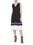 Figure View - Click To Enlarge - 3.1 PHILLIP LIM - Tiered stripe hem pleated dress