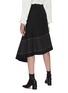 Back View - Click To Enlarge - 3.1 PHILLIP LIM - Asymmetric panelled flared wool skirt