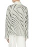 Back View - Click To Enlarge - 3.1 PHILLIP LIM - Zebra stripe cutout fringe turtleneck sweater
