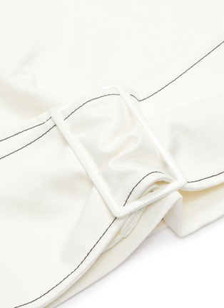  - 3.1 PHILLIP LIM - Belted contrast top stitching twill top