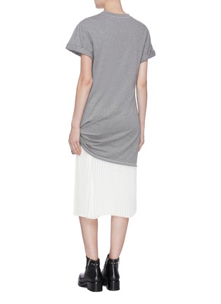 Back View - Click To Enlarge - 3.1 PHILLIP LIM - Tie side pleated underlay T-shirt dress