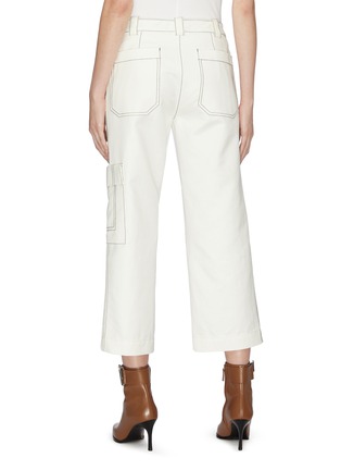 Back View - Click To Enlarge - 3.1 PHILLIP LIM - Contrast top stitching twill cropped cargo pants