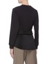 Back View - Click To Enlarge - 3.1 PHILLIP LIM - Knot side pleated underlay sweatshirt