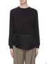 Main View - Click To Enlarge - 3.1 PHILLIP LIM - Knot side pleated underlay sweatshirt
