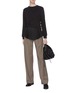 Figure View - Click To Enlarge - 3.1 PHILLIP LIM - Knot side pleated underlay sweatshirt