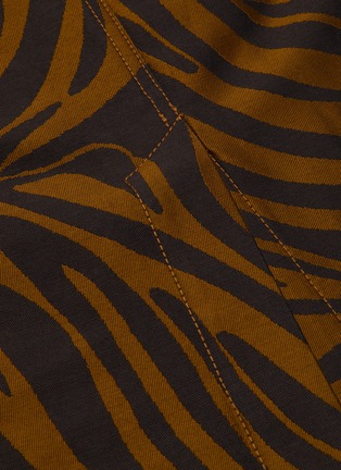 Detail View - Click To Enlarge - 3.1 PHILLIP LIM - Belted split hem zebra jacquard skirt