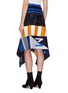 Back View - Click To Enlarge - MONSE - Patchwork mixed print asymmetric scarf skirt