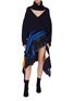 Figure View - Click To Enlarge - MONSE - Patchwork mixed print asymmetric scarf skirt