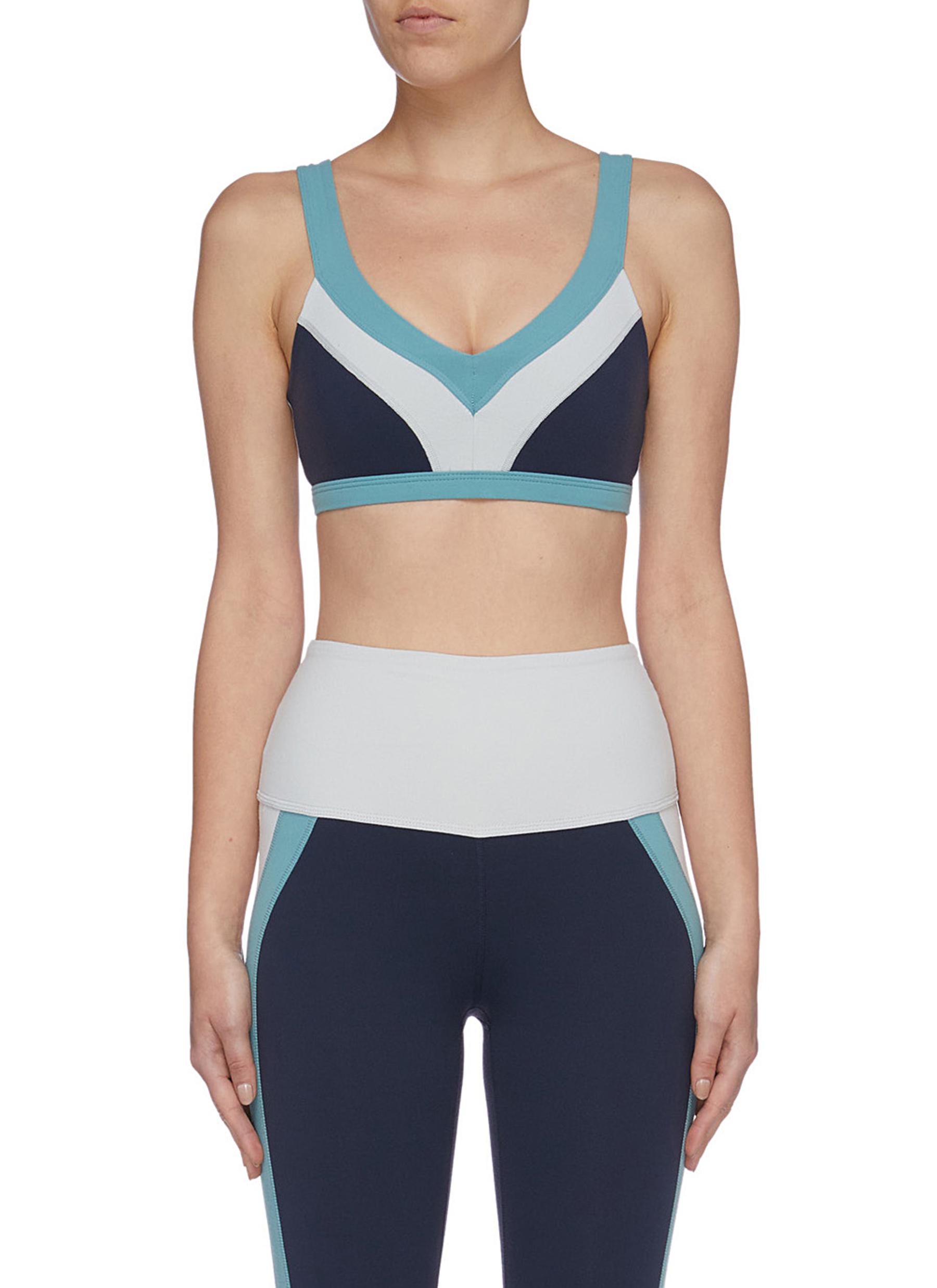 True colourblock sports bra by Beyond Yoga