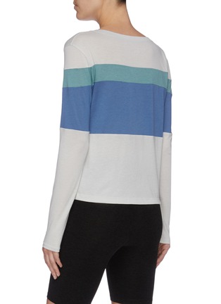 Back View - Click To Enlarge - BEYOND YOGA - Colourblock panelled sweatshirt