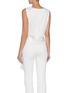 Back View - Click To Enlarge - JONATHAN LIANG - Lace trim tie waist cropped sleeveless top