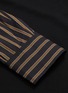  - FENG CHEN WANG - Stripe shirt sleeve layered polo shirt