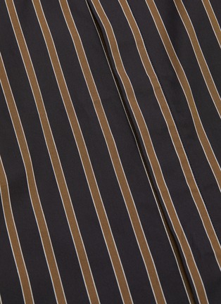  - FENG CHEN WANG - Double button side placket stripe twill shirt