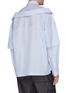Back View - Click To Enlarge - FENG CHEN WANG - Layered collar button placket stripe shirt