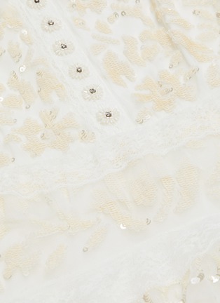 Detail View - Click To Enlarge - NEEDLE & THREAD - 'Ava' sequin and lace embroidered sheer dress