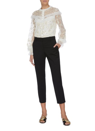 Figure View - Click To Enlarge - NEEDLE & THREAD - 'Ava' sequin and lace embroidered sheer blouse