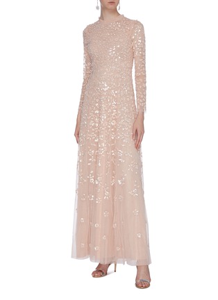 Figure View - Click To Enlarge - NEEDLE & THREAD - 'Rosmund' sequin floral tulle gown