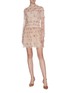 Figure View - Click To Enlarge - NEEDLE & THREAD - 'Think Of Me' ruffle smocked floral print tulle dress