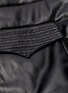  - NANUSHKA - 'Lenox' sash belt vegan leather hooded puffer coat