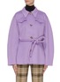 Main View - Click To Enlarge - NANUSHKA - 'Adut' waist tie wool blend shirt coat