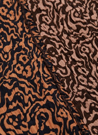 Detail View - Click To Enlarge - NANUSHKA - 'Suki' animal print beaded panelled waist tie dress