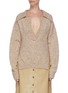 Main View - Click To Enlarge - NANUSHKA - 'Bambi' v-neck polo collar wool knit sweater