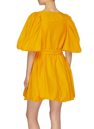 Back View - Click To Enlarge - RHODE RESORT - 'Marni' belted puff sleeve bubble hem dress