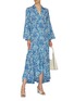Figure View - Click To Enlarge - RHODE RESORT - 'Gia' flared sleeve tapestry print V-neck dress