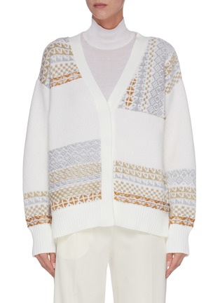 Main View - Click To Enlarge - 3.1 PHILLIP LIM - 'Fairisle' panelled patchwork cardigan