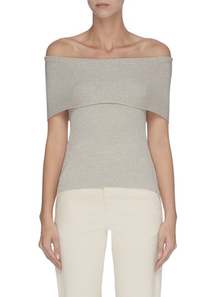 Main View - Click To Enlarge - 3.1 PHILLIP LIM - 'Lurex' off-shoulder sleeveless knit top
