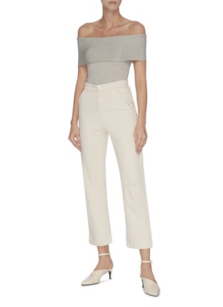 Figure View - Click To Enlarge - 3.1 PHILLIP LIM - 'Lurex' off-shoulder sleeveless knit top