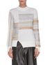 Main View - Click To Enlarge - 3.1 PHILLIP LIM - 'Fairisle' panelled patchwork slit cuff sweater