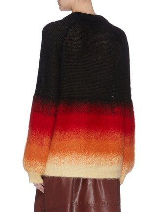 Back View - Click To Enlarge - SHORT SENTENCE - Sunset colourblock gradient Mohair sweater