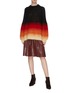 Figure View - Click To Enlarge - SHORT SENTENCE - Sunset colourblock gradient Mohair sweater