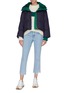 Figure View - Click To Enlarge - SHORT SENTENCE - Contrast mohair lined quilted jacket