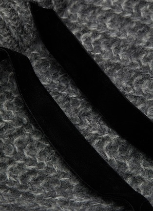  - SHORT SENTENCE - Logo patch tie back mock neck sweater